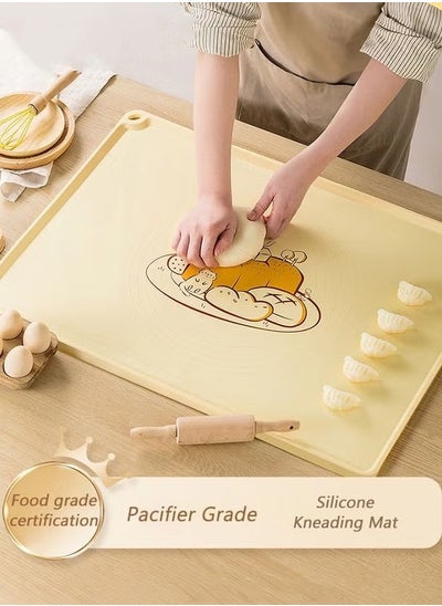 Buy Silicone Baking Mat Extra Large Non-stick Baking Mat With High Edge Food Grade Silicone Dough Rolling Mat for Making Cookies Macarons Multipurpose Mat Countertop Mat Placemat 40*50CM in Saudi Arabia