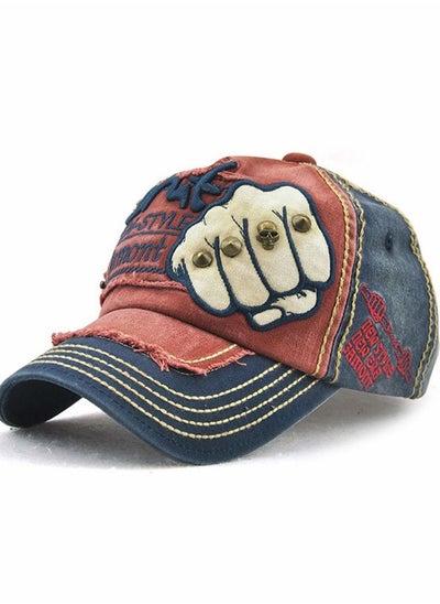 Buy Men Sun-Proof Casual Embroidery  Pattern Cotton Baseball Cap  Multicolor in Saudi Arabia