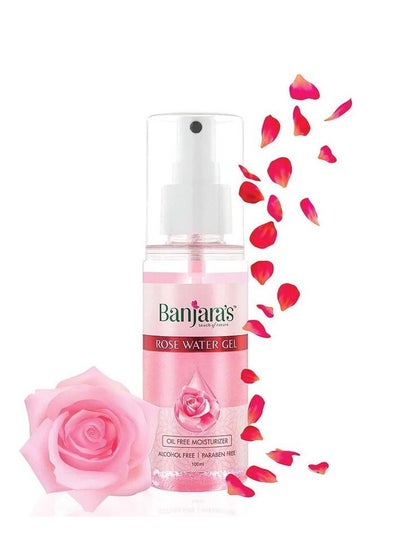 Buy Rose Water Gel Spray Paraben Free Oil Free Moisturizer Smells Like a Rose- 100 ml in UAE