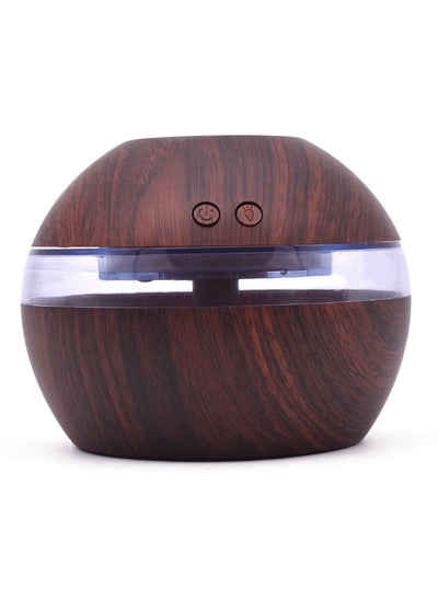 اشتري 300ml USB Wood Grain Ultrasonic Cool Mist Humidifier with Aroma Diffuser and LED Lights - Air Purifier for a Relaxing Atmosphere في السعودية