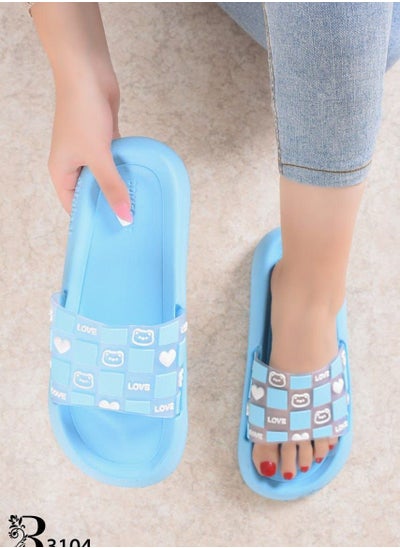 Buy Women's slipper, silicone shoe, and a light blue medical rubber sole in Egypt