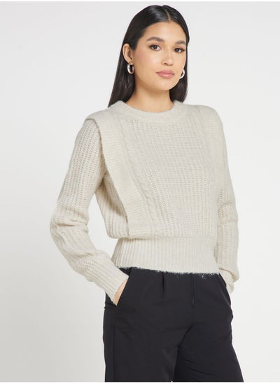 Buy Round Neck Knitted Sweater in UAE