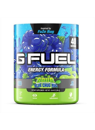 Buy Faze Rug Energy Powder, Sugar Free, Clean Caffeine Focus Supplement, Water Mix, Sour Blue Raspberry Flavor, with Focus Amino, Vitamin + Antioxidants Blend - 10.44 oz (40 Servings) in UAE