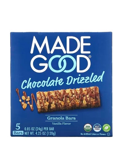 Buy Granola Bars Chocolate Drizzled Vanilla 5 Bars 0.85 oz 24 g Each in UAE