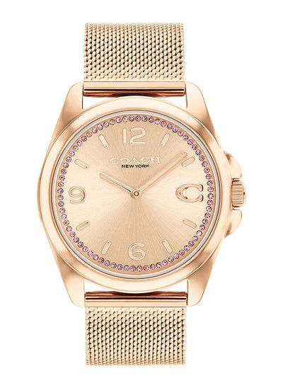 اشتري Women Analog Round Shape Gold Wrist Watch 36 mm في السعودية