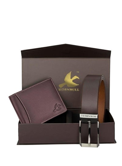 Buy Men's Leather Wallet and Belt Combo(BW4595_Brown) in UAE