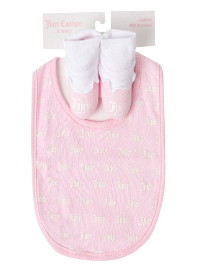 اشتري Juicy Couture Hat and Bootie Baby Gift Set Rose Quartz في الامارات