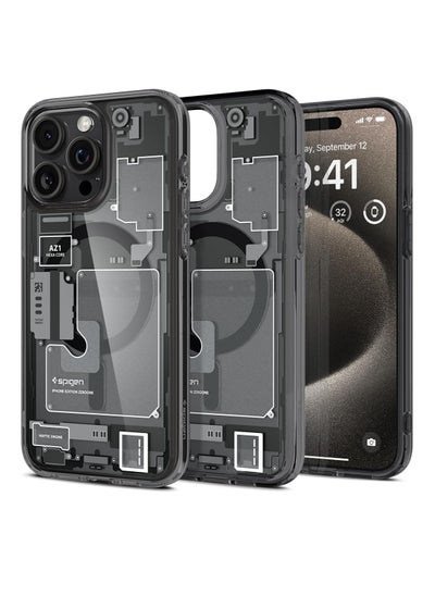 Buy Ultra Hybrid Mag iPhone 15 Pro Case Cover with Magsafe - Zero One Black in UAE