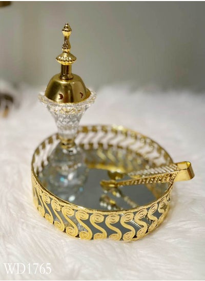 Buy 3-in-1 Crystal Royal Incense Burner Set 1765 in Saudi Arabia