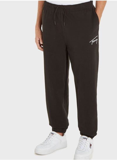 Buy Signature Text Sweatpants in Saudi Arabia