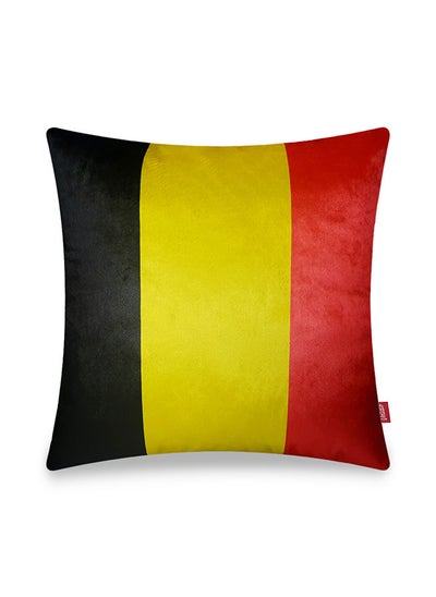 اشتري World Cup 2022 Home Decor Velvet Cushion Cover Belgium Decorative Velvet Pillow Home Decor Wysada 45 x 45 CM في الامارات