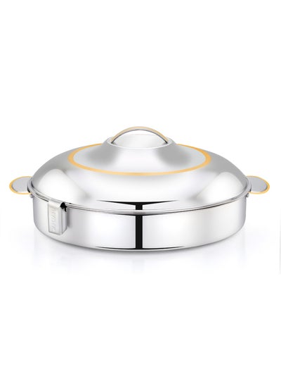 اشتري Stainless Steel Insulated Samina Oval Shape Hotpot With Lid Lock Holder في الامارات