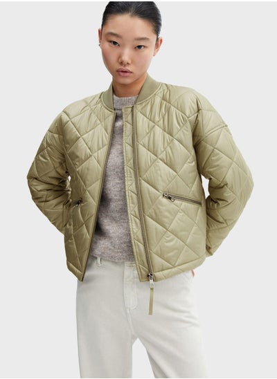 Buy Knitted Puffer Bomber Jacket in UAE