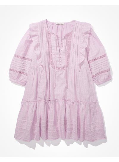 Buy AE Puff-Sleeve Babydoll Mini Dress in Egypt
