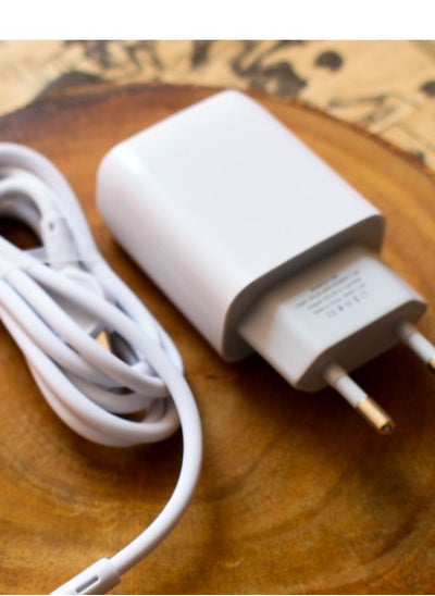 Buy Wall Charger with Micro Cable Earldom ES-196 - Dual USB ports - White in Egypt