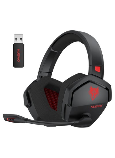 Buy G06 Gaming Headset,Wireless Gaming Headphones with Mic for PS5, PS4, PC, and Switch, Ergonomic Design,2.4GHz Wireless + Bluetooth-50mm Drivers,Black/Red in UAE