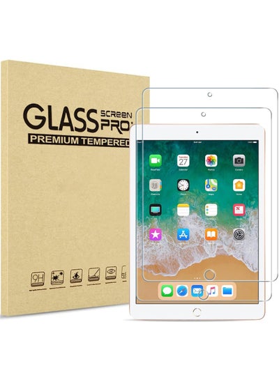 اشتري IPad 9.7" (2018 & 2017) / iPad Pro 9.7 / iPad Air 2 / iPad Air Screen Protector Anti Scratch Tempered Glass Screen Film Guard for iPad 9.7 6th / 5th Gen Pro 9.7 iPad Air 1 Air 2 (2 PCS) في السعودية