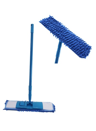 Buy Flat Mop with Durable Metal Handle - Assorted Color in UAE