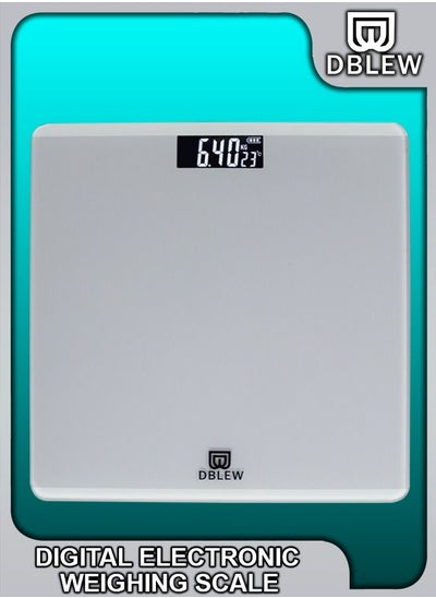 Buy Automatic Personal Glass Digital Weighing Smart Scale Intelligent Electronic Household Machine With LCD Display Accurate Body Fat Weight Measurement For Bathroom Kitchen Home Office lbs/kg in UAE