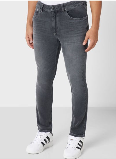 Buy Slim Fit Washed Jeans in Saudi Arabia