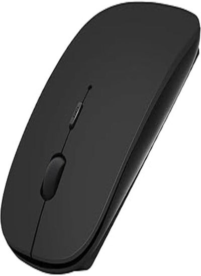 Buy Generic Bluetooth Mouse for Laptop/iPad/iPhone/Mac (iOS 13.1.2 and Above)/Android PC, USB Rechargeable Slim Wireless Mouse Compatible with Windows/Linux/Notebook/Mac/MacBook Air, Black in Egypt