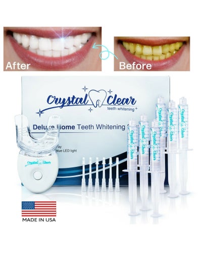 Buy Crystal Clear Teeth Whitening Gel Kit with LED light  - Made In USA and Dentists Approved in UAE