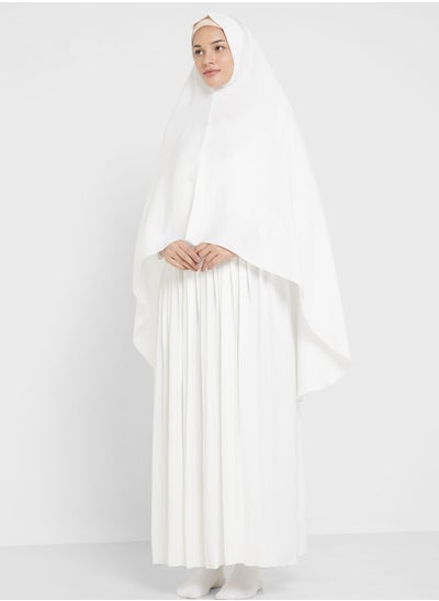 Buy Prayer Dress With Pleat Detail in UAE