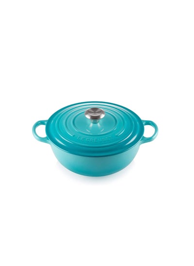 Buy Le Creuset Signature Teal Cast Iron 26cm Marmite in Saudi Arabia