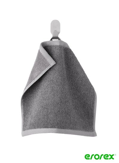 Buy Washcloth dark grey 30x30 cm in Saudi Arabia