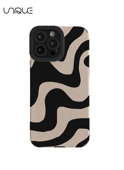 Buy For iPhone 15 Pro Case - Cartoon Graffiti Design Protective Case Apple iPhone 15 Pro -Black/White in UAE