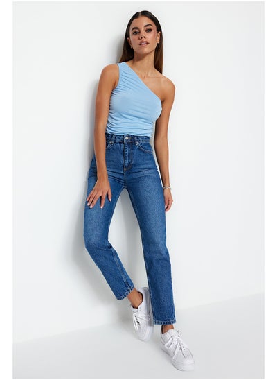 Buy Blue High Waist Mom Jeans TWOSS23JE00085 in Egypt