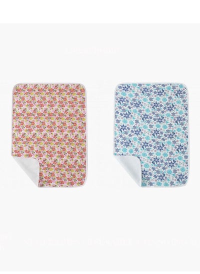 Buy Reusable Changing Mat - Printed Flower & Flower Pink - Pack of 2 in UAE