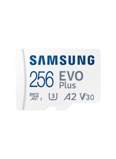 Buy Samsung EVO Plus 256GB SD Card with Adaptor Micro Sd Card Memory Card Up to 130MB/s Expanded Storage For PS5 PS4 Switch Gaming Tablets Smart Phones Camera Security Camera GoPro Done Dash Cam 256 GB in Saudi Arabia