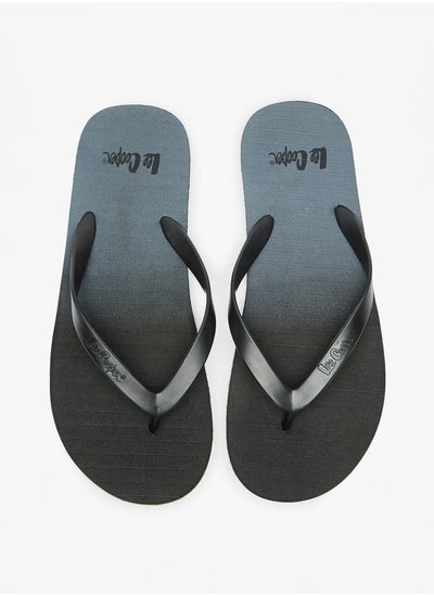 Buy Men Ombre Logo Print Flip Flops in UAE