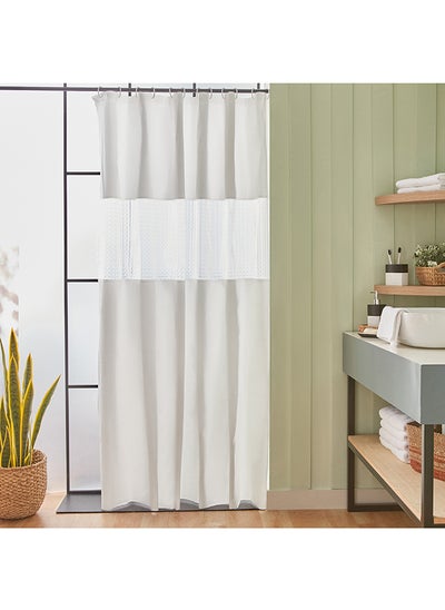 Buy Fiesta 3D Shower Curtain with 12 C Hooks 200 x 180 cm in UAE