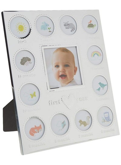 Buy Carter Baby First Year Animal Theme Silver Metal Month By Month Picture Frame 9.75" L X 11.75" H in Saudi Arabia