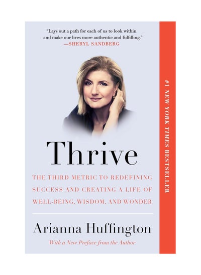 Buy Thrive The Third Metric To Redefining Success And Creating A Life Of Well Being Wisdom And Wonder Paperback in UAE