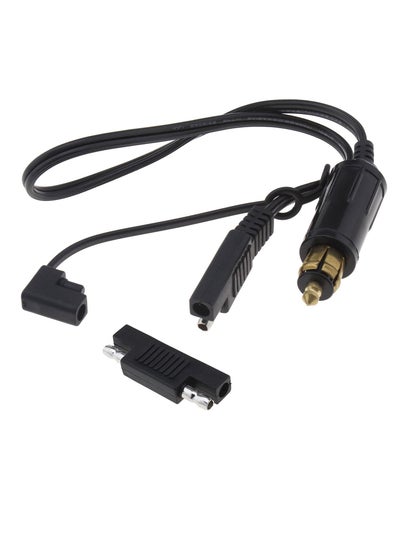 اشتري 12 24V DIN Hella Powerlet Plug to SAE Adapter Connector Compatible BMW Motorcycle with Dust Cap Quick Release and Disconnect  New Pure Copper Core في الامارات