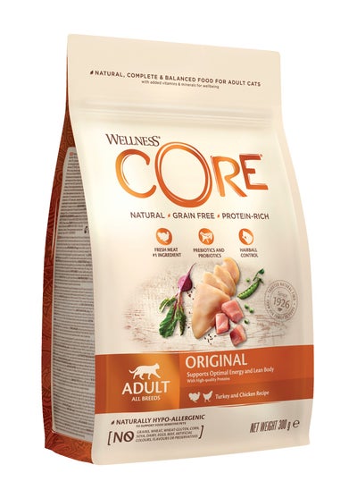 Buy Core Original Turkey and Chicken Recipe Adult Cat Food 300 g in UAE