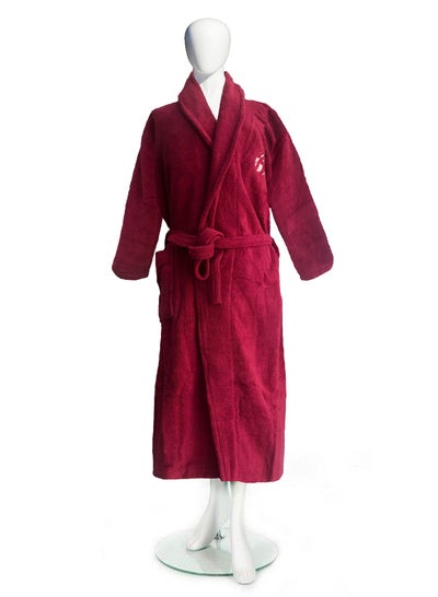 Buy Cotton bathrobe with a pocket for unisex, 100% Egyptian cotton, ultra-soft, highly water-absorbent, color-fast and modern, ideal for daily use, resorts and spas 3xl. in UAE