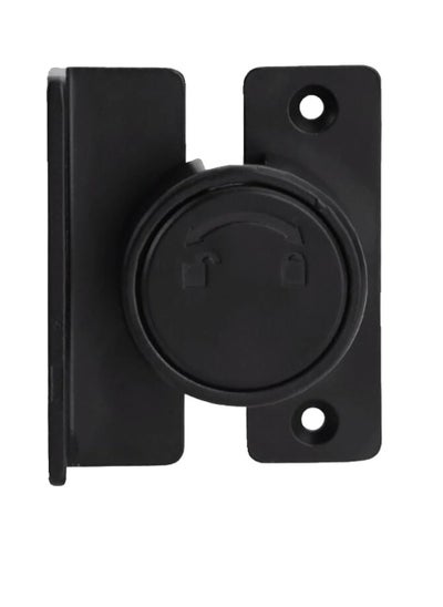 اشتري Door Lock Fixing Latch, 90 Degree Rotating Bolt, Secure Portable Hook Lock Latch, Suitable for Bathroom, Garage, Bedroom, Cabinet, Barn (Black) في السعودية