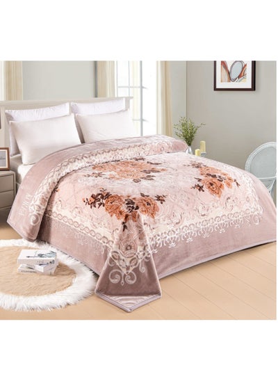 Buy Soft fur blanket embroidered with Nephrin, 220*240 in Saudi Arabia