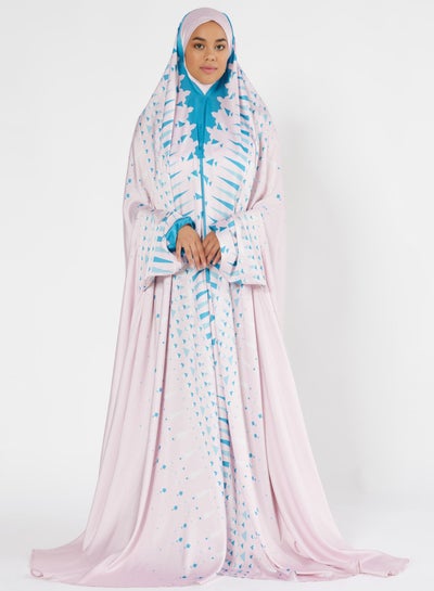 Buy Pink Satin Marrakech Prayer Dress With Travel Pouch in Saudi Arabia