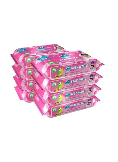 Buy Baby Wipes With Aloe Veravitamin E & Mild Fragrance (Pack Of 8 (576 Wipes) in Saudi Arabia