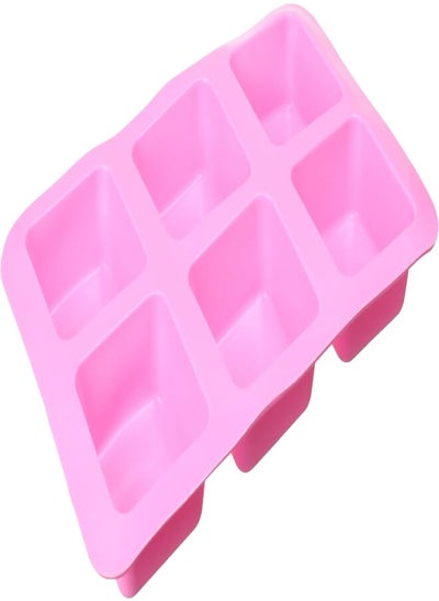 اشتري MT Silicone Baking Cupcake Mold, 6 Holes - Pink في مصر