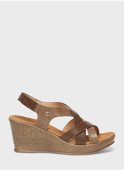 اشتري Multi Strap Wedge Sandals في السعودية