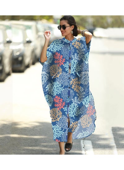 Buy Beach Printed Robe Sunscreen Cover in UAE