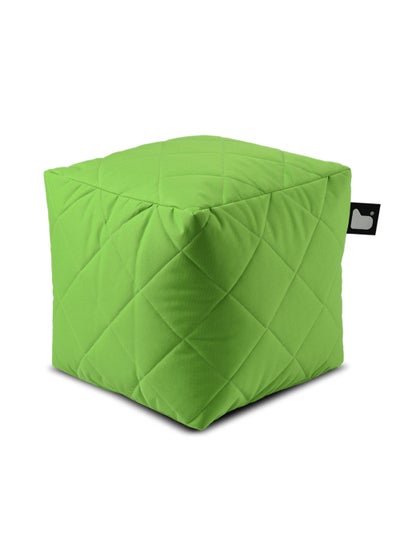 Buy Chair | Quilted Bean Bag Box Polyester - Light Green in Saudi Arabia