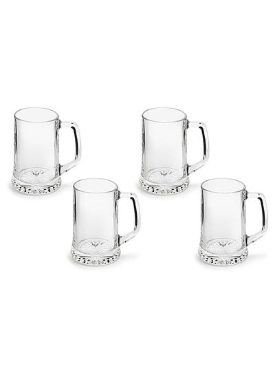 Buy 4-Piece Royal Leerdam Artisan Beer Mug Set 320ml in UAE