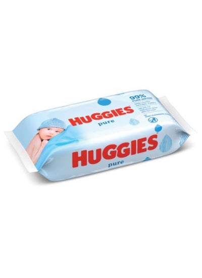 Buy Huggies Baby Wipes Pure 56 Pcs in Saudi Arabia